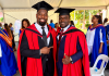 Two schoolmates celebrate doctorates twenty-two years after leaving Gasparillo Composite.