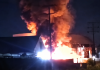Facebook Video Reports Fire At TSTT Cable Storage Compound In Laventille