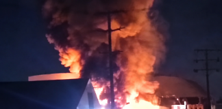 Facebook Video Reports Fire At TSTT Cable Storage Compound In Laventille