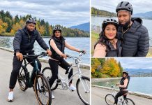 Kieron Pollard Enjoys Scenic Vancouver Bicycle Ride With Wife During Relaxing Canadian Getaway Together