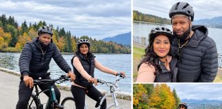 Kieron Pollard Enjoys Scenic Vancouver Bicycle Ride With Wife During Relaxing Canadian Getaway Together